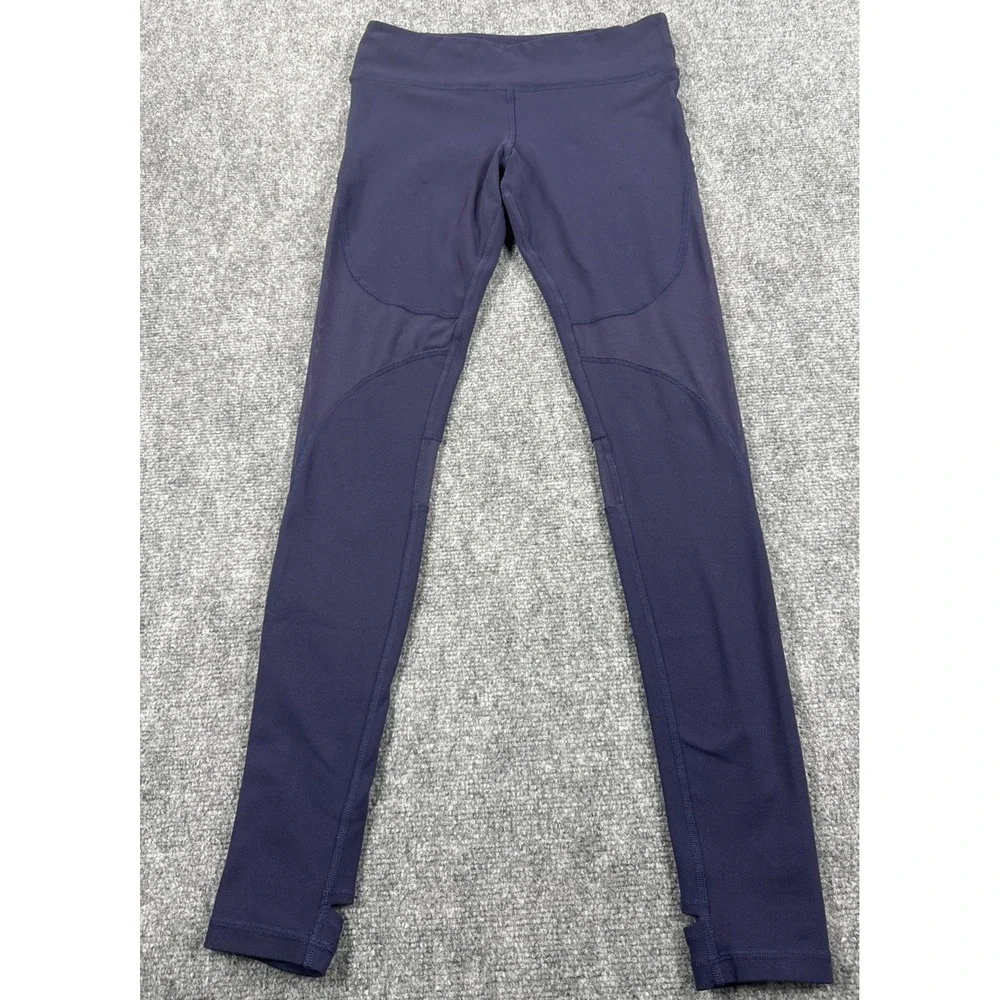Alo Yoga Womens Medium Navy Blue Mesh Panel Keyhole Ankle Leggings